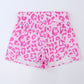 Wild in Pink Leopard Elastic Waist Shorts
