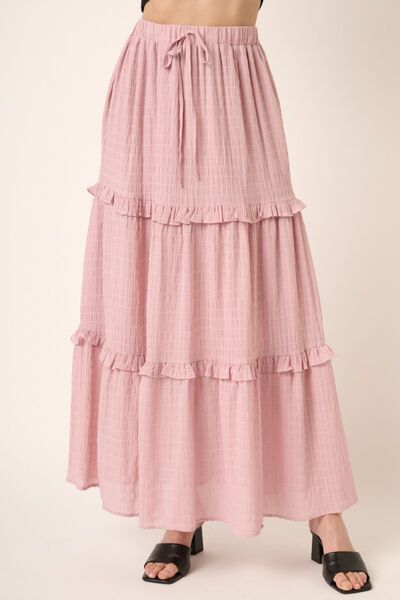 Mittoshop For The Day Drawstring High Waist Frill Skirt