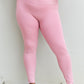 Zenana Fit For You High Waist Active Leggings in Light Rose