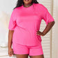 Basic Bae Happiness Is Brewed Soft Rayon Half Sleeve Top and Shorts Set