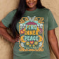 Simply Love FIND INNER PEACE Graphic Cotton T-Shirt