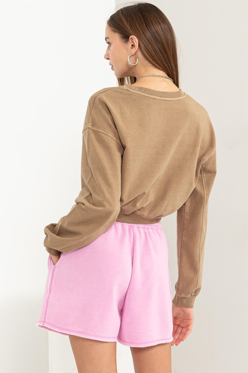 HYFVE Activate Cozy Spring Long Sleeve Cropped Sweatshirt