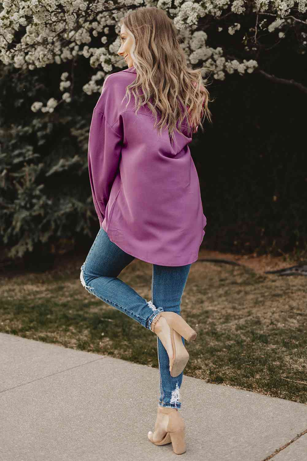 Roll With It Button-Up Roll-Tab Sleeve Shirt