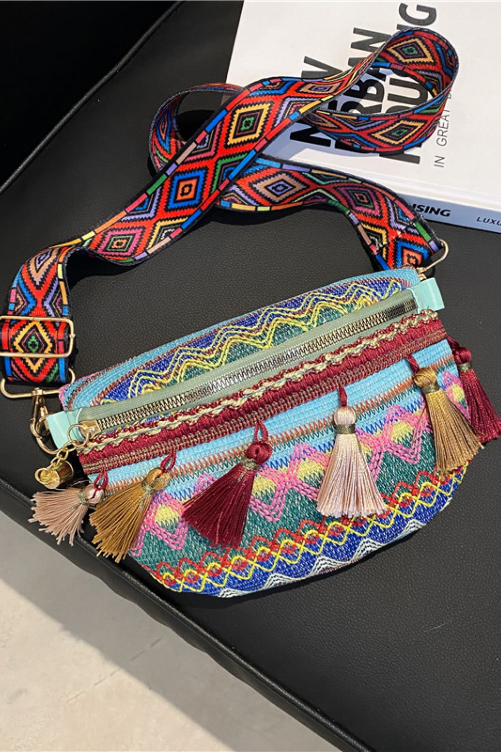 Searching For Adventure Bohemian Sling Bag with Tassels