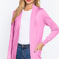 ACTIVE BASIC Along The Way Ribbed Trim Open Front Cardigan with Pockets