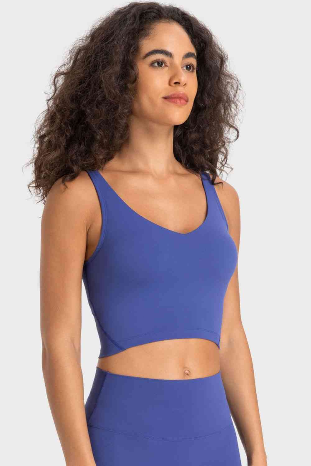 Cherished Deep V-Neck Crop Sports Bra