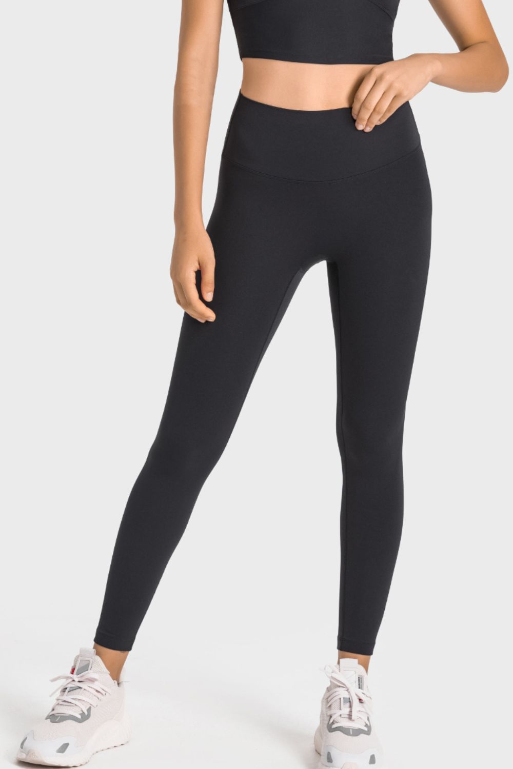 Meet You At The Bar(Bell) Feels Like Skin High-Rise Wide Waistband Yoga Leggings