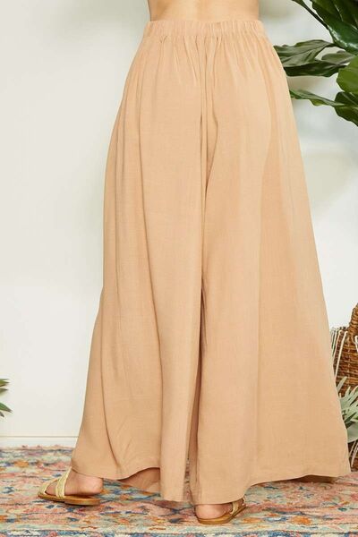 Mittoshop Feeling Free Wrap Pleating Detail Wide Leg Pants