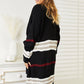 Double Take Breezy Days Striped Rib-Knit Open Front Cardigan