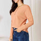 Basic Bae Pumpkin Patch Half Button Long Sleeve Top