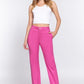ACTIVE BASIC My Pink Vibes High Waist Straight Twill Pants