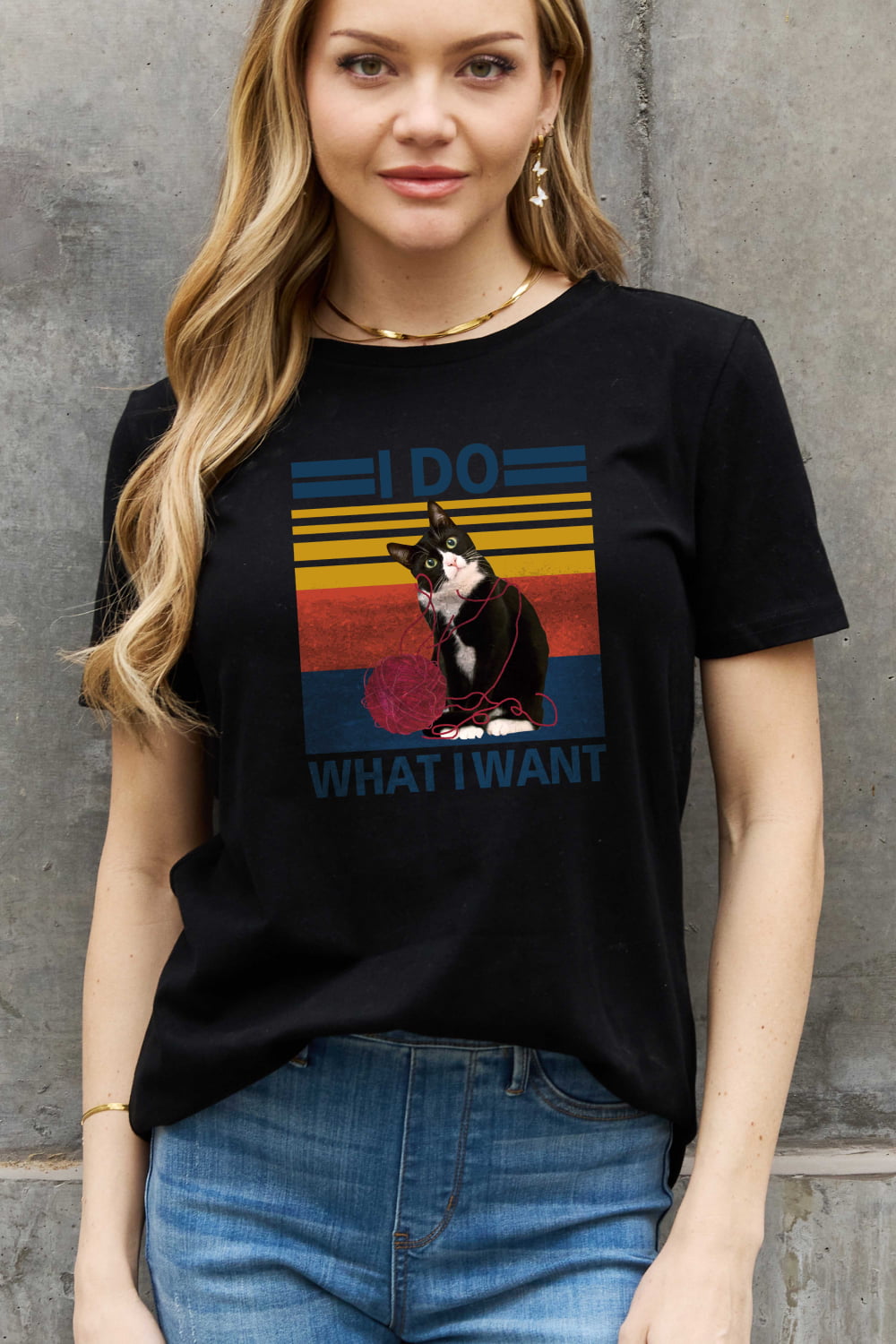 Simply Love I DO WHAT I WANT Graphic Cotton Tee