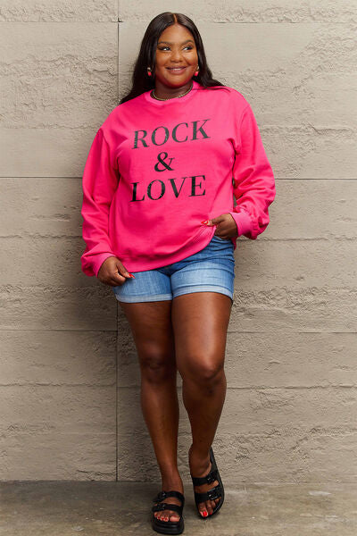 Simply Love ROCK ＆ LOVE Graphic Sweatshirt