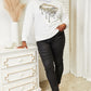 Simply Love Leopard Kisses Graphic Sweatshirt