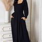 Double Take Twilight Square Neck Jumpsuit with Pockets