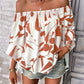 Take Me Dancing Printed Off-Shoulder Bell Sleeve Blouse
