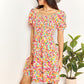 Double Take Playful Beauty Smocked Sweetheart Neck Flounce Sleeve Mini Dress