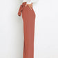 Office Chic Tie Front Wide Paperbag Waist Leg Pants