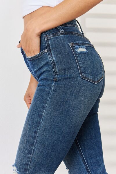 Judy Blue Myra High Waist Distressed Slim Jeans