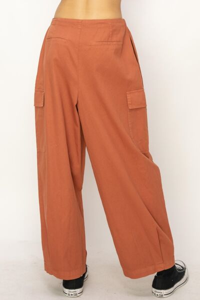 HYFVE All The Vibes Drawstring Cargo Wide Leg Pants