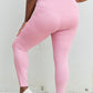Zenana Fit For You High Waist Active Leggings in Light Rose