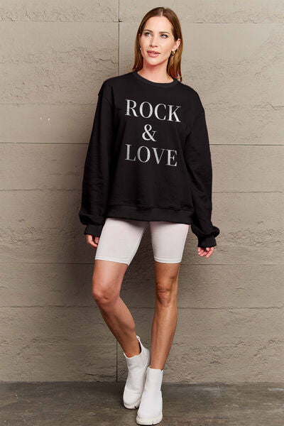 Simply Love ROCK ＆ LOVE Graphic Sweatshirt