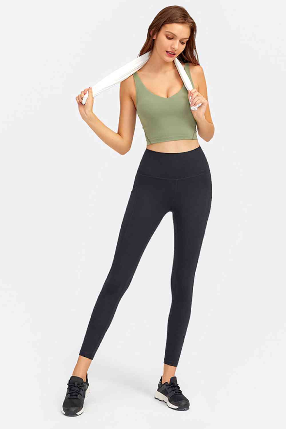 Cherished Deep V-Neck Crop Sports Bra