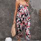 Vacation Mode On Botanical Print Spaghetti Strap Cropped Jumpsuit