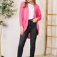 Heimish Capturing Magic Open Front Long Sleeve Cardigan in Fuchsia Pink