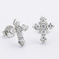 Cross My Absolute Heart Moissanite Cross Stud Earrings