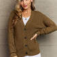 Zenana Kiss Me Tonight Button Down Cardigan in Olive