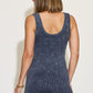 Zenana Dancin' To The Beat Ribbed Washed Sleeveless Romper