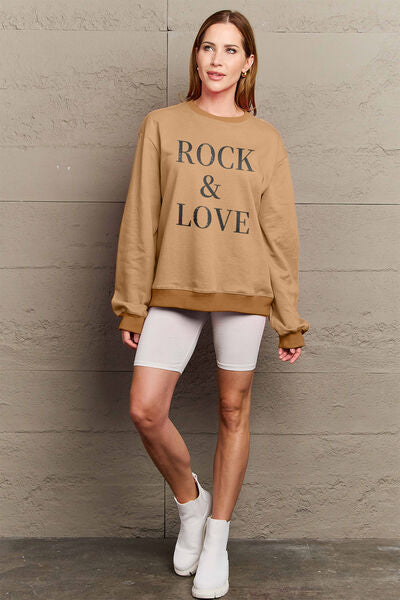 Simply Love ROCK ＆ LOVE Graphic Sweatshirt