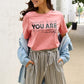 Simply Love YOU ARE ENOUGH Short Sleeve Graphic T-Shirt