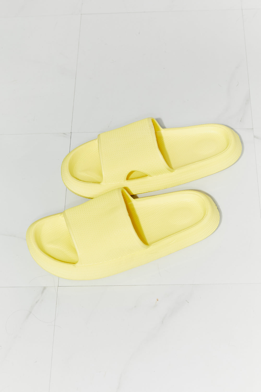 MMShoes Arms Around Me Open Toe Slides in Yellow