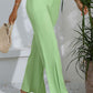 Mint Flare High-Rise Slit Flare Pants