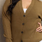 Zenana Kiss Me Tonight Button Down Cardigan in Olive
