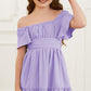 Olivia's Girls Ruffle Hem Tie-Back Flutter Sleeve Dress