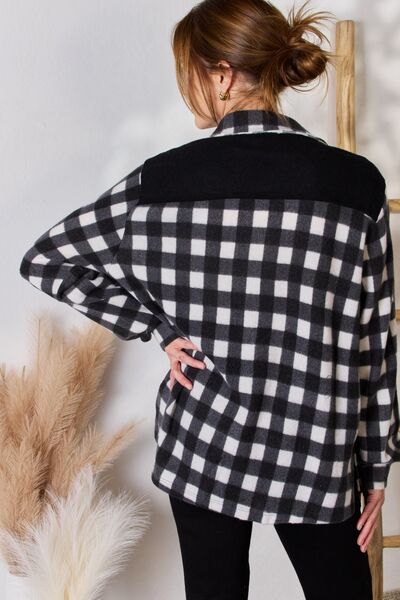 Hailey & Co By The Fireplace Plaid Button Up Jacket