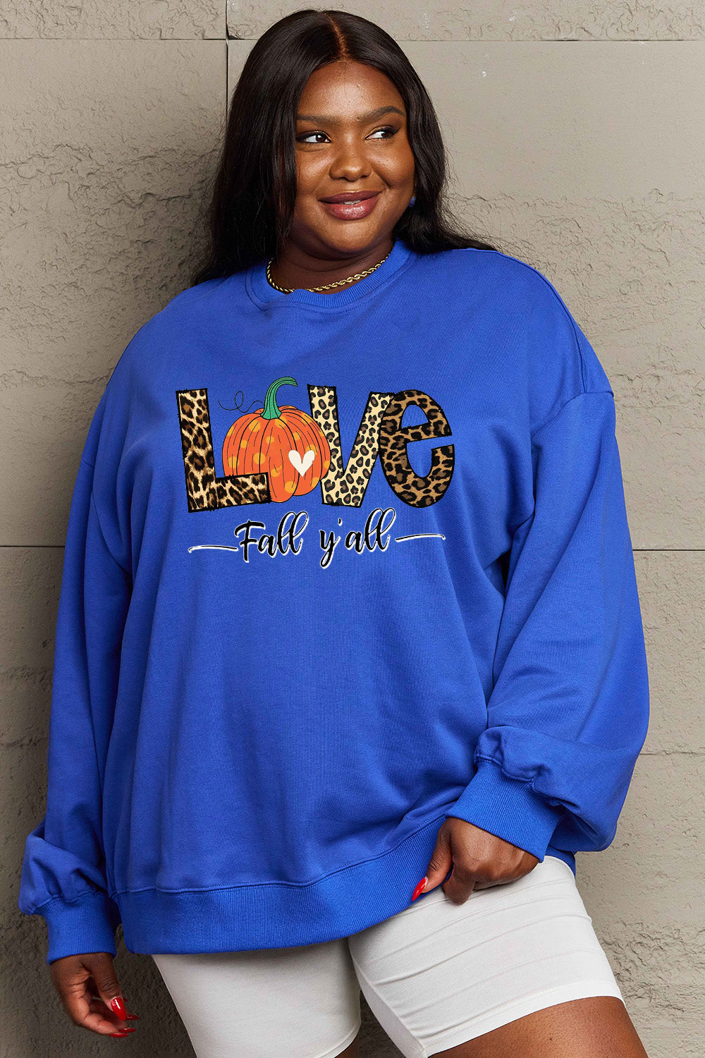 Simply Love LOVE FALL Y'ALL Graphic Sweatshirt