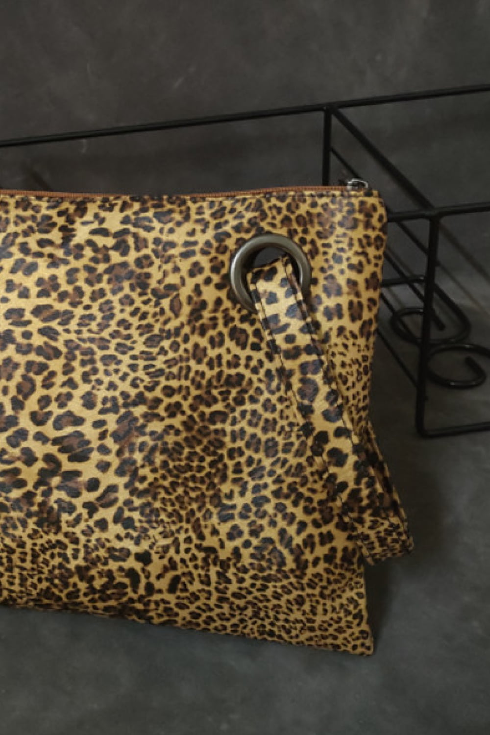 On The Prowl Leopard PU Leather Clutch