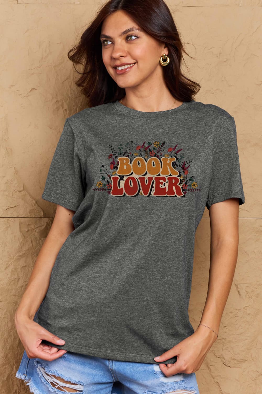 Simply Love BOOK LOVER Graphic Cotton Tee
