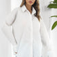 You Are A Masterpiece Buttoned Down Dropped Shoulder Longline Collared Shirt