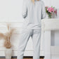 You + Me Round Neck Top and Drawstring Pants Lounge Set