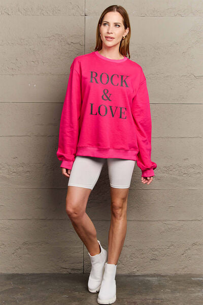 Simply Love ROCK ＆ LOVE Graphic Sweatshirt