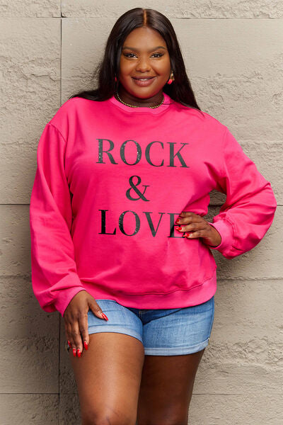 Simply Love ROCK ＆ LOVE Graphic Sweatshirt