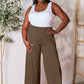 Double Take Phenomenally Me Smocked Wide Waistband Wide Leg Pants