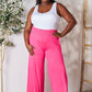 Double Take Phenomenally Me Smocked Wide Waistband Wide Leg Pants