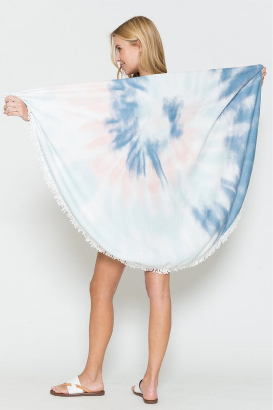 Justin Taylor Dreamland Tie-Dye Round Beach Towel