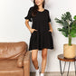 Double Take Love Language V-Neck Flounce Sleeve Tiered Dress